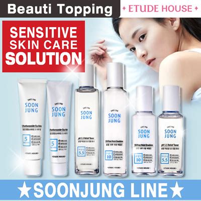 Soon jung is about reducing skin irritation and healing damage on skin, all while being the ph 5.5 relief toner in this line claims to soothe heated skin caused by external stimuli while being weakly acidic and low irritant. Qoo10 - ★Sensitive Skin★ ETUDE HOUSESoon Jung Skin Care ...