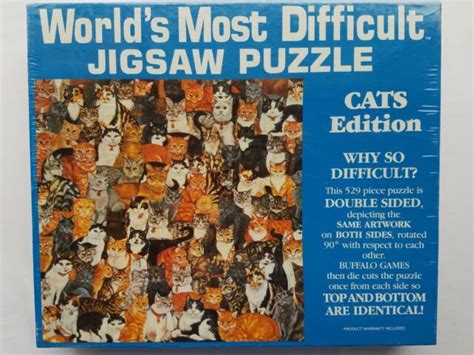 Worlds Most Difficult Jigsaw Puzzle Double Sided Cats Edition 529