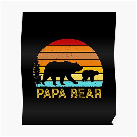 Papa Bear Vatertag Lustig Geschenk Papa Poster For Sale By Lachheb
