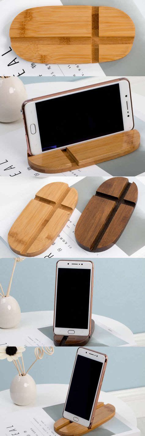 Wooden Wood Iphone Cell Phone Smartphone Ipad Stand Mount Holder