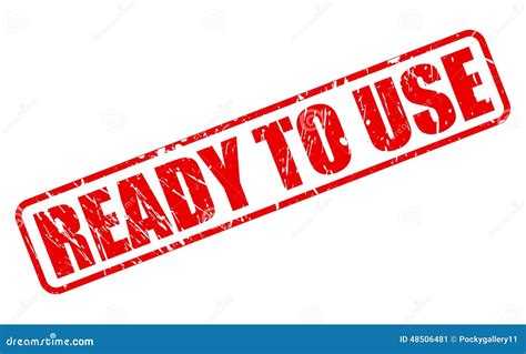 Ready To Use Red Stamp Text Stock Vector Illustration Of Ready