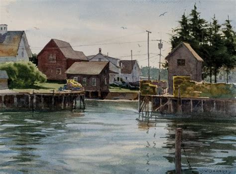 Don Demers Harbor Houses Watercolor 9 X 12 Southwest Art Magazine