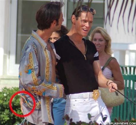Actor Jim Carrey Dons White Jeans Fake Tan And A Tight T Shirt For