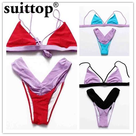 Suittop Sexy Bikini 2017 Summer New Maillot De Bain Femme Push Up Women Swimwear Patchwork