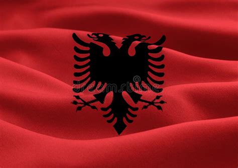 Albania National Flag Design Var1 Stock Illustration Illustration Of