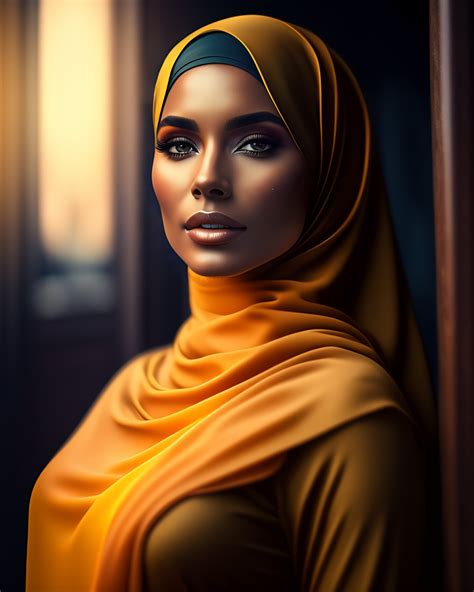 Lexica A Full Body Beautiful Woman With Oil Body Wearing Hijab Realistic Cinematic 8k D And D
