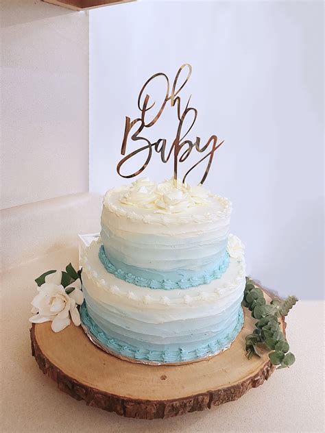 Oh Baby Boy Cake Baby Shower Cakes For Boys Blue Baby Shower Cake