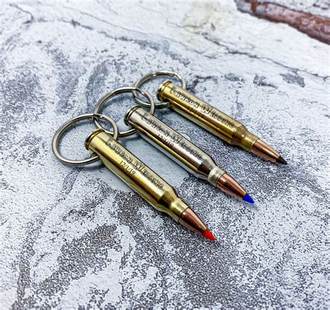 Ar 15 Bullet Keychains Custom Engraved Ts For Him Ts Etsy