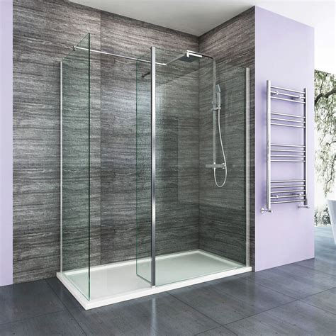 Elegant 1200 X 800 Mm Walk In Wetroom Shower Enclosure Panel With Stone