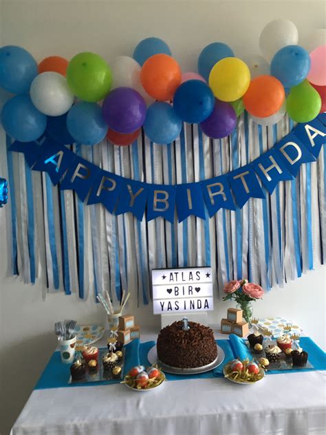 1st birthday ideas table decorations. Atlas's first birthday .. 🎊😊 #birthday #firstbirthday # ...