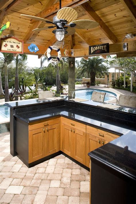 If you have the space for it, consider one of these outdoor kitchen ideas if you want to create a personalized space add a dining table or even a tv to create that indoor atmosphere outdoors. 25 best Boat Dock Inspired Outdoor Kitchen images on ...