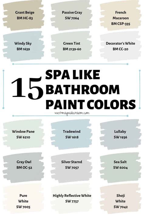 Spa Paint Colors For Bathroom