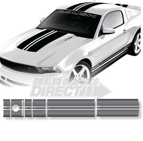 2010 2012 ford mustang exclusive stage 1 roush style racing stripes dealer graphics direct