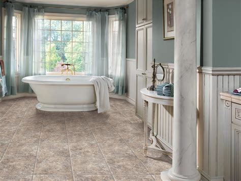 Durable, waterproof and resistant to mold, germs and bacteria, glazed tile, like ceramic and porcelain, encaustic tile, like cement, and natural stone tile are all beautiful choices for bathroom flooring. Vinyl Bathroom Floors | HGTV