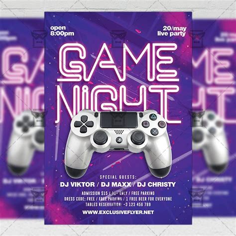 Game Night Flyer Template Psd