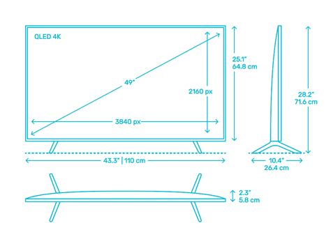 Samsung 49 Q60 Tv Dimensions And Drawings