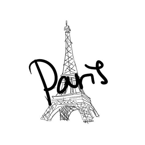 Cute Drawing Eiffel Tower And Paris Image 276327 On