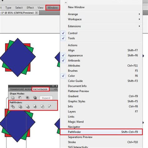 How To Use Pathfinder Illustrator Using The Pathfinder In