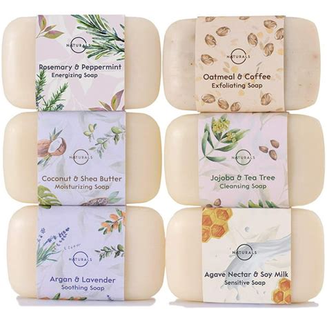 o naturals 6 piece moisturizing body wash bar soap collection hand soap 100 natural organic