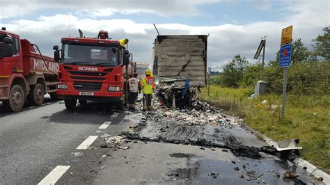 The Lorry Which Caught Fire On The M1 Notts Tv News The Heart Of Nottingham News Coverage