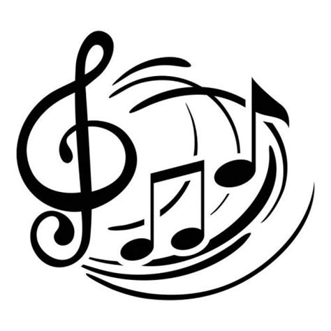 Muziek noten swirly lijn sticker muursticker