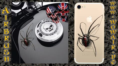 Airbrush By Wow No735 Black Widow Spider On A Lg Phone English
