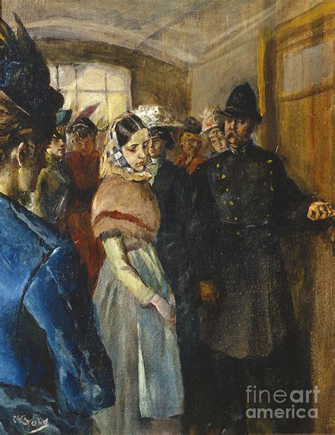 Albertine In The Police Doctors Waiting Room Painting By Christian Krohg
