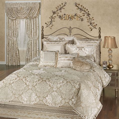Fieldcrest damask stripe comforter set. Luminous Damask Comforter Bedding | Bed linens luxury, Bed ...