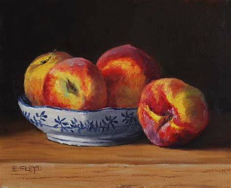 Peaches And Bowl A New Still Life Painting — Elizabeth Floyd