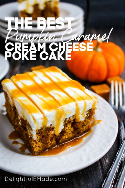 Pumpkin Caramel Cream Cheese Poke Cake Easy Recipe With {video}