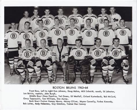 Vintage 1963 64 Boston Bruins Original 8x10 Team Photo Ebay