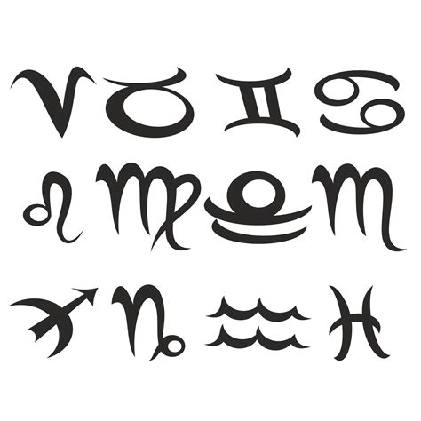 Download Vector for free use: Zodiac vector signs