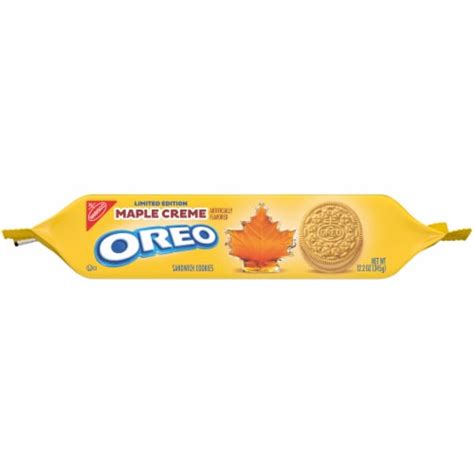 Oreo Limited Edition Maple Creme Golden Sandwich Cookies 122 Oz Fry