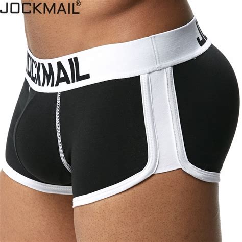 Jockmail Enhancement Sexy Men Underwear Penis Boxer Push Up Boxershorts Hip Up Butt Lifter