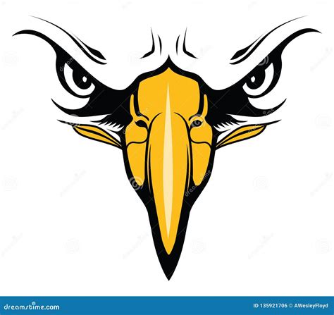 Eagle Face With Eyes And Beak Stock Vector Illustration Of Beak Head