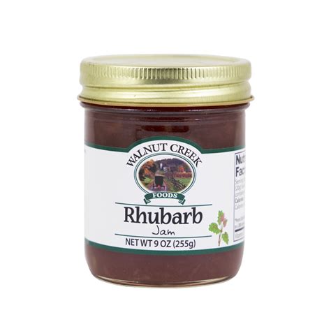 Now offering online ordering for curbside pickup and shipping orders! Jam - Rhubarb WC 9 oz | Walnut Creek Foods