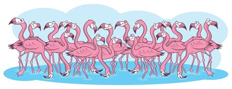 Pink Flamingos Cartoon Illustration Stock Vector Illustration 11670815