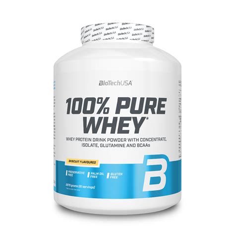 100 Pure Whey Protein 2270g Powder Biotech Usa