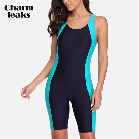 Cheap Charmleaks Womens One Piece Sports Swimwear Pro Sports Swimsuit
