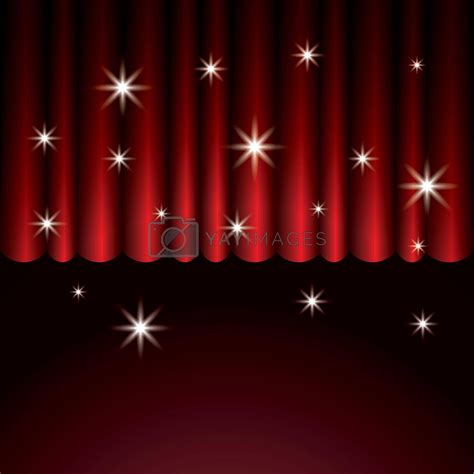 Red Curtain Stage Background By Awk Vectors And Illustrations With