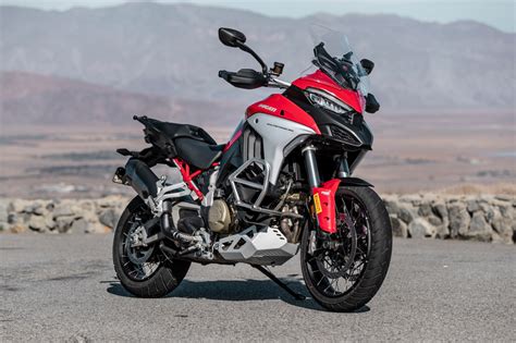 The 2013 multistrada (silver) and the 2010 multistrada (red). 2021 Ducati Multistrada V4 S | First Ride Review | Rider ...