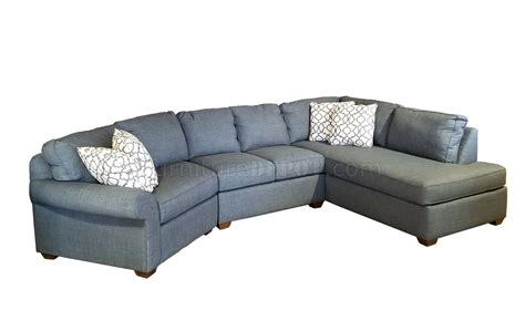 K51300 Cuddler Sectional Sofa In Grey Fabric By Klaussner