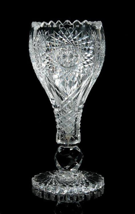 390 An Abp Cut Glass Chalice Vase