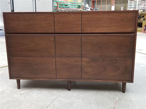 Hand Crafted Mid Century Modern Retro Mahogany Dresser Tv Lift Cabinet By Kirk Kreations