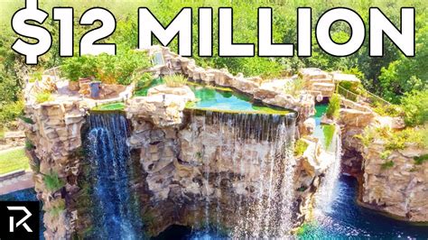 This 12 Million Dollar Waterfall Mansion Has Secret Underwater Tunnels