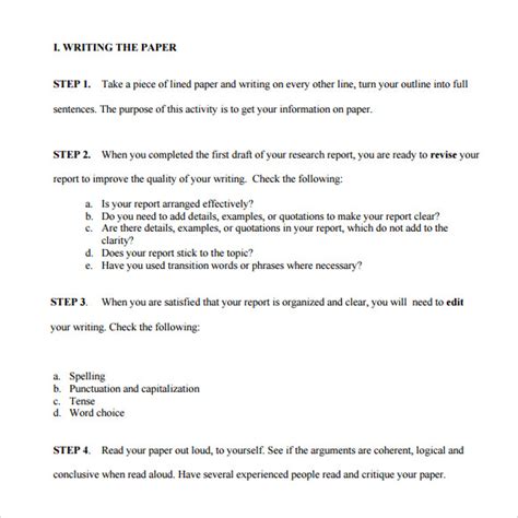 Free 5 Paper Outline Samples In Pdf Ms Word