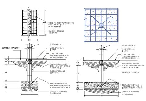 Isolated Footing Design Rcc Structure Cad Drawing Cad
