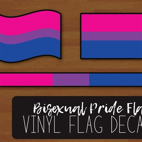 Bisexual Pride Flag Decal Bi Pride Flag Layered Vinyl Etsy