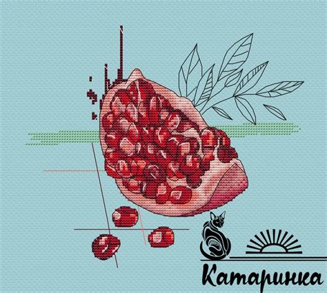 A Pomegranate Cross Stitch Pattern Code K 136 Katarinka Buy Online