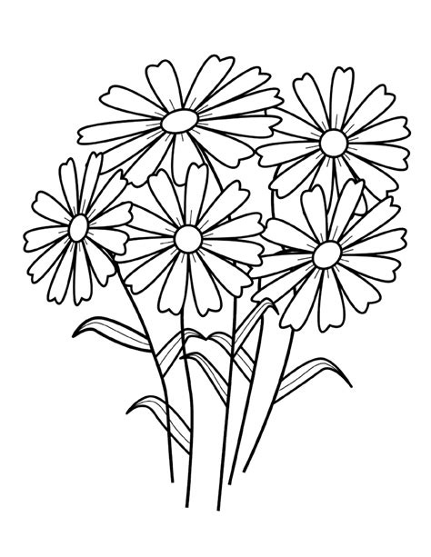 Free Printable Coloring Book Pages Of Flowers